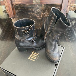 Frye Sabrina Moto Engineer Boots